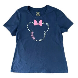 Navy Blue Women’s XL Mom Minnie Mouse Disney Tee Shirt
